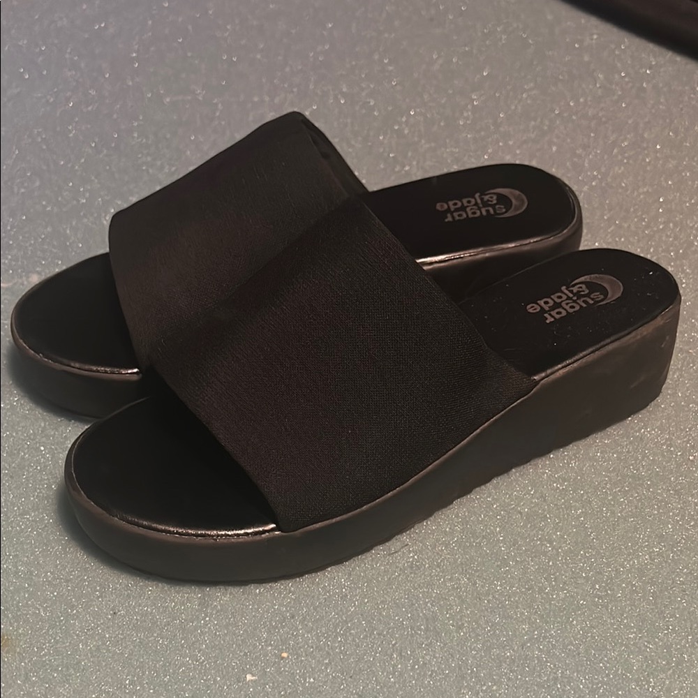 Black Slide Sandals for girls
